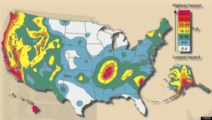 Major Fault Lines In The Us Map And Video