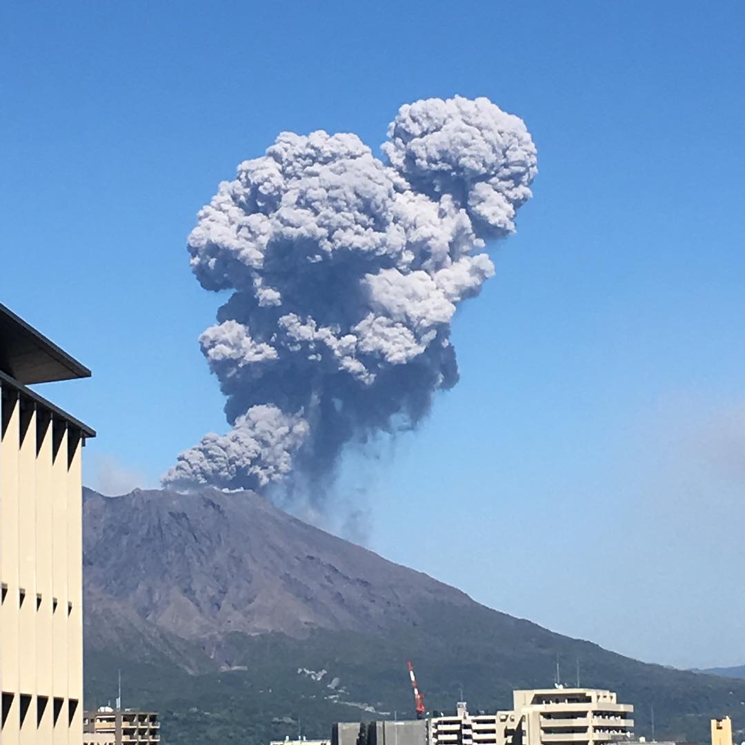 eruzione Sakurajima il 28 Aprile 2017