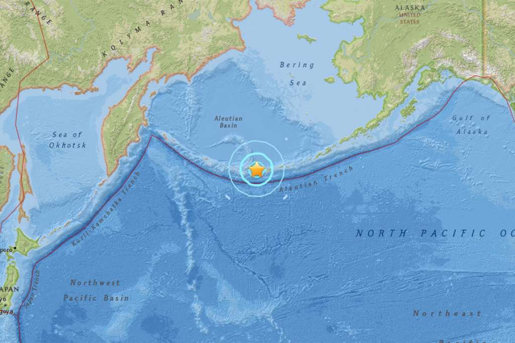 tanaga volcano M6.4 earthquake, A magnitude 6.4 quake struck near Tanaga Volcano, Alaska on May 8 2017, No tsunami warning after the strong M6.4 earthquake near Tanaga volcano in Alaska.