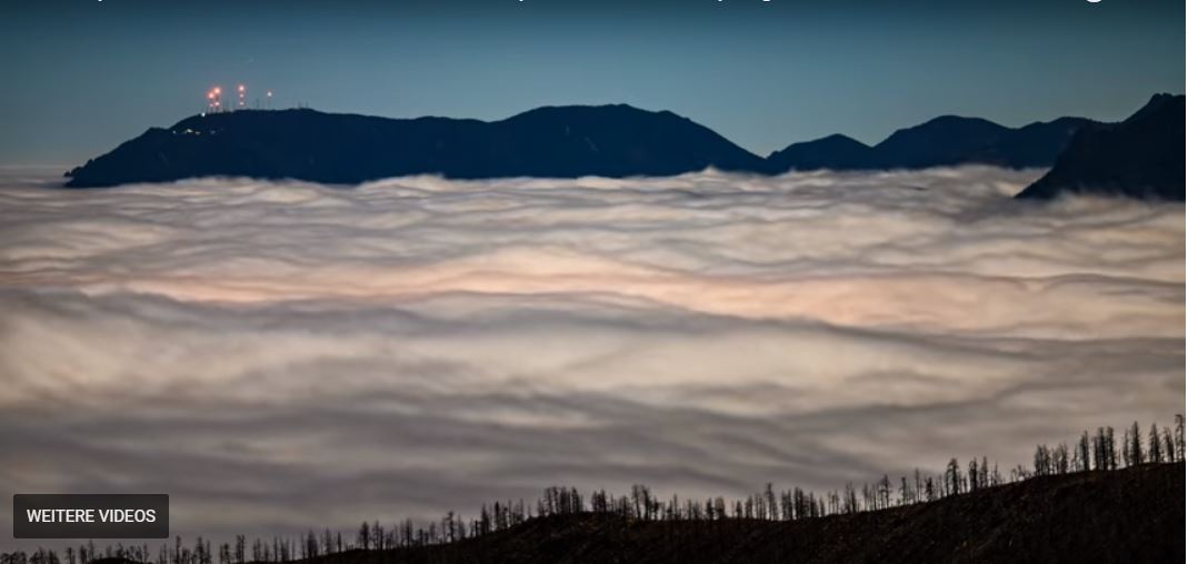 Colorado Springs ocean of clouds in timelapse video