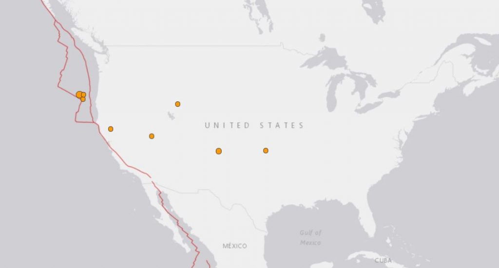 earthquake usa january 28 2018, us earthquake, us quakes, map of us earthquakes