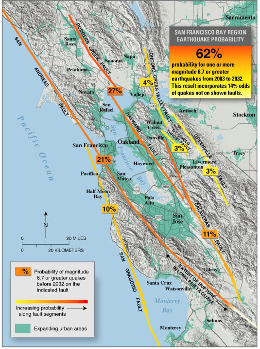 hayward fault, hayward fault california, most dangerous fault of the united states, big one hayward fault california