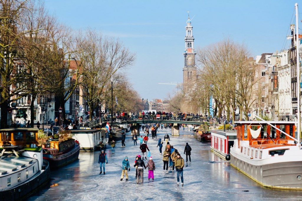 canals freeze amsterdam, canals freeze amsterdam 2018, canals freeze amsterdam march 2018