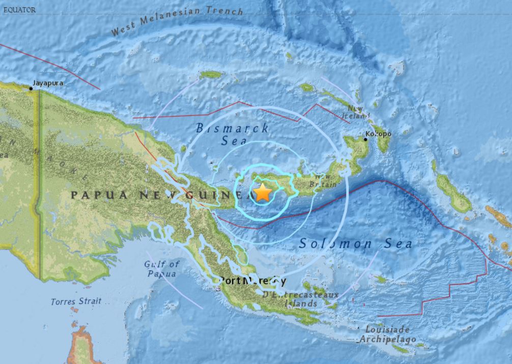 M6.0 earthquake hits Papua New Guinea on July 19 2018, M6.0 earthquake hits Papua New Guinea on July 19 2018 map