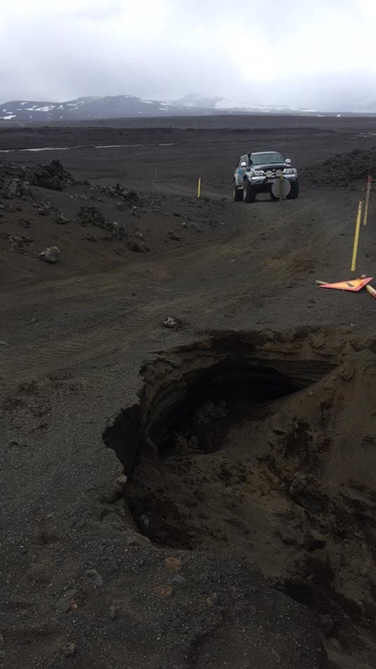 new rifts cracks and sinkholes iceland volcano