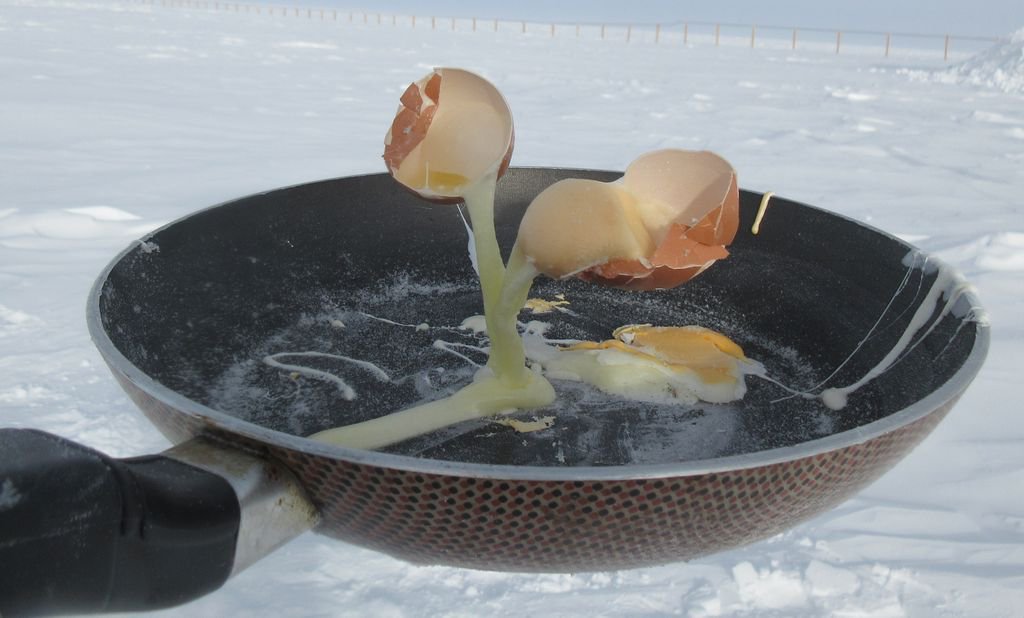 Everything freezes in Antarctica... even your meal