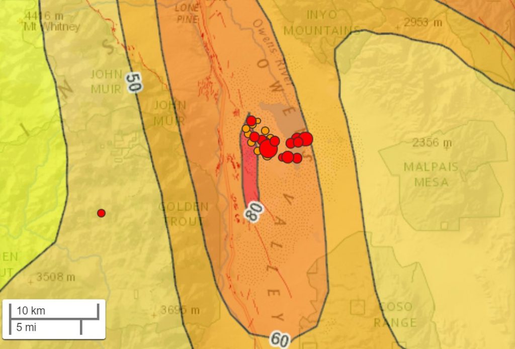 M5.8 σεισμός Καλιφόρνια μοναχικό πεύκο, M5.8 σεισμός χτύπησε κοντά Lone Pine, Καλιφόρνια στις 23 Ιουνίου