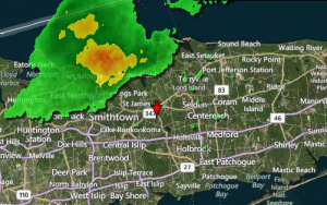 loud booms in smithtown NY related to lightning strike 2013