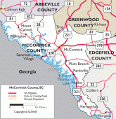 edgefield, mcCormick and Lincolnton county map loud booms april 2013