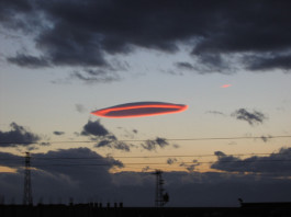 Lenticular clouds ressembles ufo