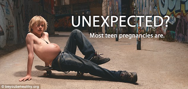 strange new billboard campaign featuring images of pregnant boys chicago 2013, pregant boys teen pregnancy campaign chicago may 2013, teen pregnancy billboard campaign usa, teen pregnancy billboard campaign chicago 2013, teen pregnancy chicago 2013, teen pregnancy billboard campaign chicago photo, photo teen pregnancy billboard campaign chicago, teen pregnancy campaign 2013, teen pregnancy, Teen pregnancy billboard image chicago may 2013