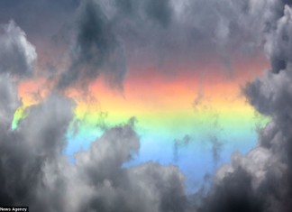 Fire rainbow over nepal