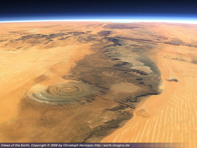 richat structure, richat structure mauritania, richat structure eye of africa, eye of sahara, richat structure mystery