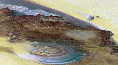 richat structure, richat structure mauritania, richat structure eye of africa, eye of sahara, richat structure mystery