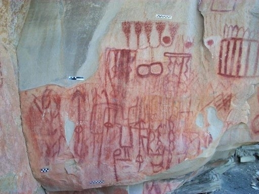 this photo released by the national institute of history and anthropology in mexico shows cave paintings found in the san carlos mountain range in the burgos municipality of the tamaulipas mexico, cave photo mexico, cave photo discovery mexico may 2013, cave photo, 