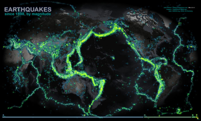 earthquake world map john nelson