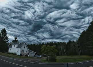 mysterious asperatus undulatus cloud formation
