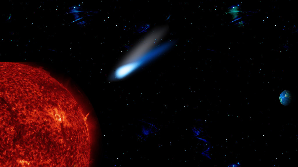 sun diving comet, Comet smashing into the sun, Comet smashing into the sun video, video of Comet smashing into the sun, Comet smashing into the sun may have triggered solar storm, can comet trigger solar storm,comet smashing with the sun, sun explodes in comet, comet explodes in sun,