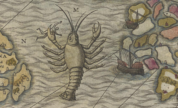 giant polypus, polypus, scary polypus on medieval maps, mysterious medieval sea creatures: The giant polypus