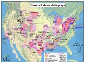 US fracking map, fracking map, hydraulic fracturing map, map Map of fracking in the USA, United States Shale gas plays, map of US shale gas plays, us fracking map