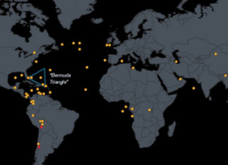map of All the aircrafts that have mysteriously vanished since 1948, map of mysteriously vanished plane around the world, All the aircrafts that have mysteriously vanished since 1948. Photo: Bloomberg, Where Could Malaysian Flight 370 Be?, where is Malaysian flight 370?, Dozens of Planes Have Vanished in Post-WWII Era, Some 83 aircraft have been declared “missing” since 1948, large aircrafts disappearances and searches since 1948,