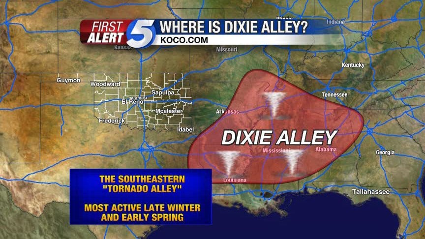 dixie alley map, where is the dixie alley, map of dixie alley, tornado map usa, tornado alley map