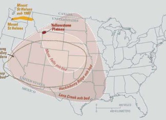yellowstone supervolcano, is yellowstone volcano about to erupt? Here a map of US States in danger, what states are in danger if Yellowstone erupts?, yellowstone supervolcano risk area, yellowstone supervolcano impacted states, yellowstone supervolcano us states in danger, which states are in danger if Yellowstone supervolcano explodes? yellowstone supervolcano imminent eruption: what states are in danger, danger risk map of Yellowstone supervolcano eruption, eruption of yellowstone volcano, map of yellowstone supervolcano, This map of Yellowstone supervolcano shows which US states will be impacted by the next supereruption of the volcano!