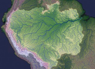 amazon river, amazon river study july 2014, amazon flow july 2014 study, amazon river flow, flow of amazon reverse, flow reversal of amazon river, geological oddity: how amazon river flow reversed suddenly, scientists explain how amazon river reversed, The Amazon once flowed in the opposite direction, Why the Amazon flows backward, Why the Amazon flows backward? A river runs backward. Erosion and other processes taking place at Earth’s surface help explain why large portions of the Amazon River (watershed depicted in lighter colors) reversed course. IMAGE: JESSE ALLEN/NASA