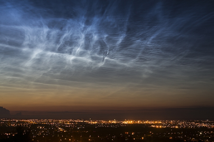 These very bright noctilucent clouds were spotted and photographed by  Mark Savage on July 7 2014 over Gateshead UK, noctilucent clouds, noctilucent clouds england 2014, noctilucent clouds england july 7 2014, noctilucent clouds sighting july 2014, noctilucent clouds sighting england 2014, noctilucent clouds england photo, noctilucent clouds england gif, noctilucent clouds Gateshead, noctilucent clouds UK 2014 photo and gif, england noctilucent clouds england july 2014