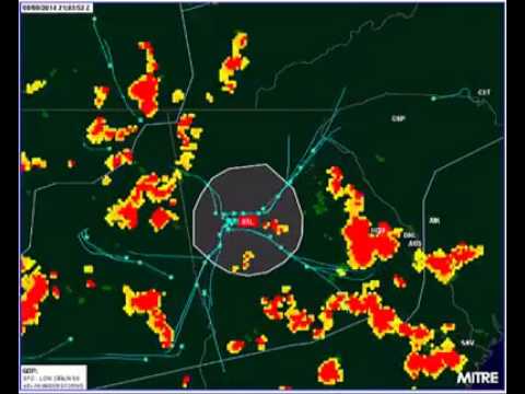 airplane thunderstorm radar manoeuvers, airplane maneuver during thunderstorms at airport, plane manoeuver during storm, airport plane manoeuver, Watch what happens when thunderstorms strike the world's busiest airport, Atlanta-Hartsfield. It is  hypnotically awesome! Photo: Youtube video, Watch what happens when thunderstorms strike the world's busiest airport, Atlanta-Hartsfield, Airplanes directed around thunderstorms is hypnotically awesome!, Airplanes directed around thunderstorms is hypnotically awesome! Watch what happens when thunderstorms strike world's busiest airport, Atlanta-Hartsfield