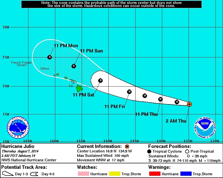hurricane hawaii, hurricane hawaii 2014, hurricane iselle and julio hawaii 2014, hurricane iselle hawaii, hurricane hawaii, hurricane hawaii iselle, hurricane hawaii august 2014, Hawaii Hurricane Warning: Rare Twin Hurricanes Iselle And Julio Threatens Hawaii. Photo: NOAA, Hurricane emergency hawaii: twin hurricanes will hit Hawaii. Iselle will arrive today followed by Julio tomorrow! Photo: NOAA