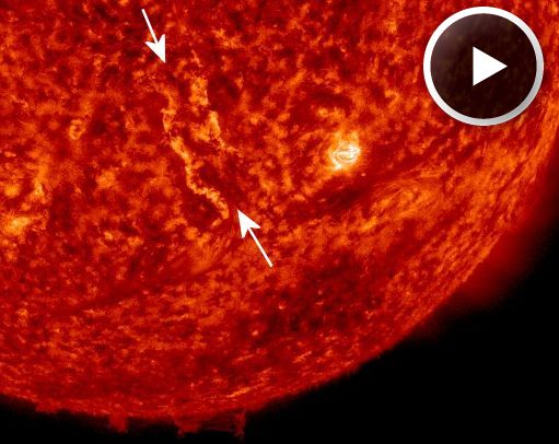 solar eruption, solar eruption august 2014, solar storm august 2014, aurora alert august 2014,  solar explosion august 2014, filament explosion, sun storm, solar storm, aurora alert, august 2014solar eruption CME and canyon of fire towards earth august 15 2014, Aurora Alert! Solar Eruption And CME directed towards Earth!  A magnetic filament eruption created a canyon of fire and a coronal mass ejection (CME) which billowed away from the blast site on August 15, A solar eruption created canyon of fire and CME directed towards Earth on August 15 2014. Photo: Spaceweather
