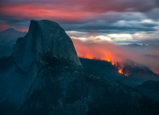 Meadow Fire, meadow wildfire, meadow fire photos, photos of meadow fire, apocalyptic photo of yosemite national park wildfire, Yosemite National Park Wildfire