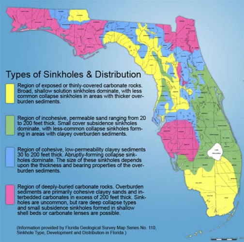 Florida Sinkhole Why Is Florida Prone To Large Sinkholes