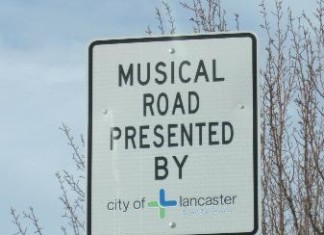 musical road, melody road, singing road in Landcaster, USA musical road japan, musical road around the world
