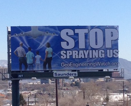 stop Geoengineering billboard, Geoengineering billboard, Geoengineering billboard reno, Geoengineering billboard reno nevada, Geoengineering billboard reno march 2015