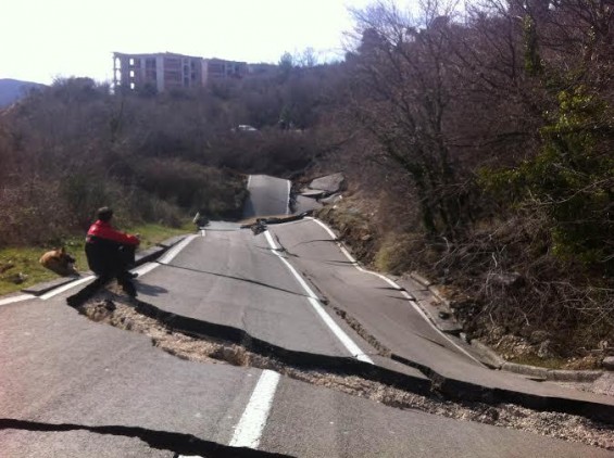 landslide Montenegro Markovici, landslide markovici 2015, landslide Montenegro Markovici