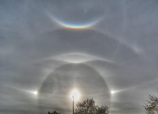 ice halos hurricane sandy, AMAZING ICE HALO display, Hurricane Sandy creates rare ice halos, Rare Photo of Ice Halos Captured in the Wake of Hurricane Sandy, AMAZING ICE HALO photo, rare Ice Halos in the sky from Hurricane Sandy
