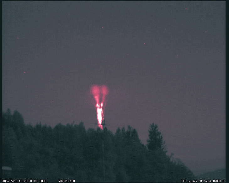 red sprites photo, red sprites pictures, red sprites 2015, sprites season may 2015, sprites may 2015 photo, Amazing red sprites fireworks over Nydek, Czech republic by Martin Popek, red sprite phenomenon