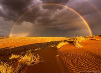 rainbow desert, rainbow namib desert, rainbow desert forster, rainbow desert photo forster, extremely rare rainbow in Namib desert photo