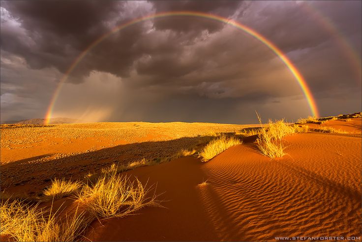 rainbow desert, rainbow namib desert, rainbow desert forster, rainbow desert photo forster, extremely rare rainbow in Namib desert photo