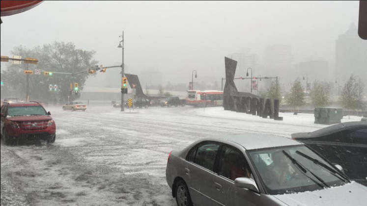 Freak hailstorm hits Calgary in photos and videos - STrange Sounds