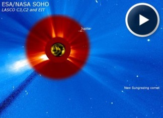 sun swallows comet, comet swallowed by sun video, sun swallows comet august 2015, sun swallows comet video august 2015, soho records comet swallowed by sun, soho sun swallows comet video, Soho has recorded a comet being swallowed by the sun on August 28 2015. Photo: NASA