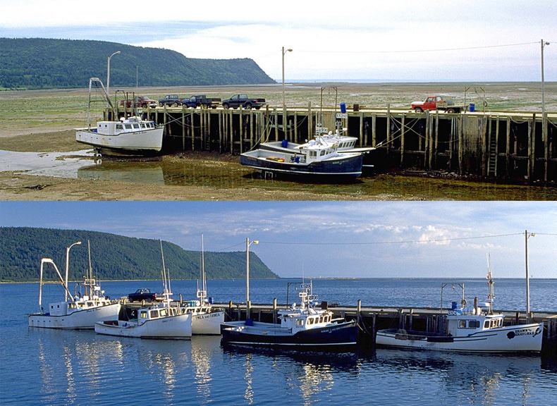 bay fundy tides, extreme tides canada september 29 2015, giant tides bay of fundy canada september 29 2015, convergence of 3 cosmic events create giant tides in canada, giant tides canada september 29 2015, highest tides in the world to hit canada on September 29 2015