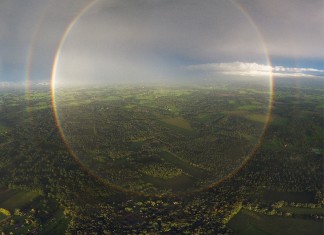 circular rainbow, circular double rainbow, circular rainbow picture, circular double rainbow september 2015, circular double rainbow netherland photo, circular double rainbow september 2015, This circular double rainbow was taken from a drone by Martijn Harleman on September 16, 2015 @ Gorssel, Netherlands... Incredibly rare sight.