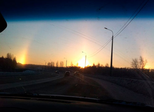 solar halo chelyabinsk, sun dog chelyabinsk, triple sun chelyabinsk, 3 suns in chelyabinsk, threes uns phenomenon chelyabinsk november 2015
