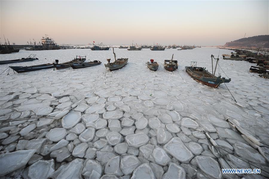 sea ice traps boat china, china cold wave, cold wave in china traps boats in ice, ice traps boats in china, china cold wave pictures, china boats trapped in ice pictures