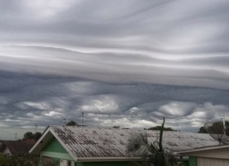 asperatus shelf cloud brazil, undulatus asperatus in shelf cloud brazil, strange clouds february 2016, weird cloud formation february 2016