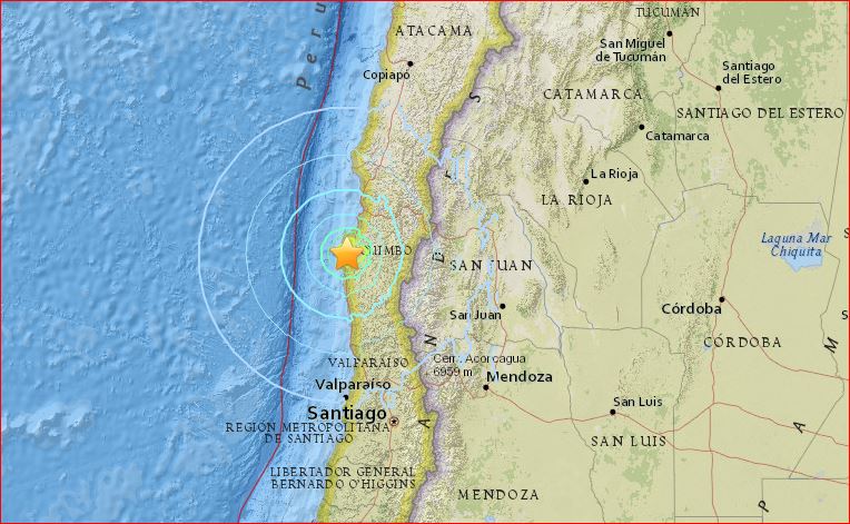chile earthquake M6.3 february 10 2016, chile earthquake M6.3 february 9 2016, Ovalle chile earthquake, latest earthquake chile, latest strong earthquake february 2016