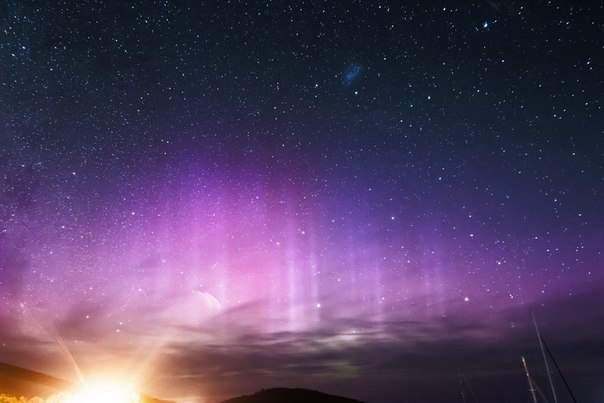 purple auroras, purple aurora australis, aurora australis picture, best picture aurora australis tasmania february 2016, aurora australis february 2016 photo